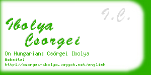 ibolya csorgei business card